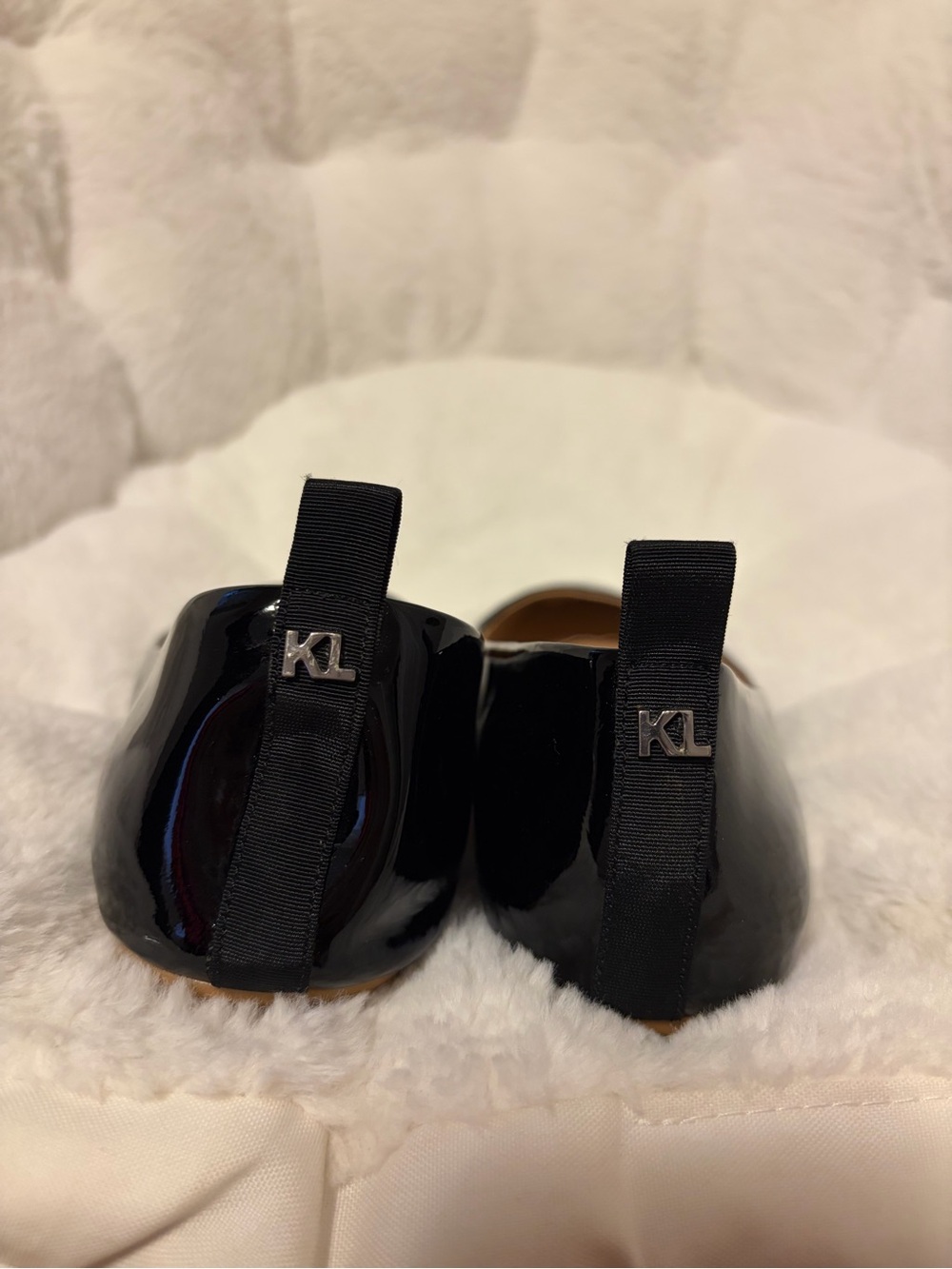 Karl Lagerfeld Black Slip-On Ballet Flats - Picture 4 of 5